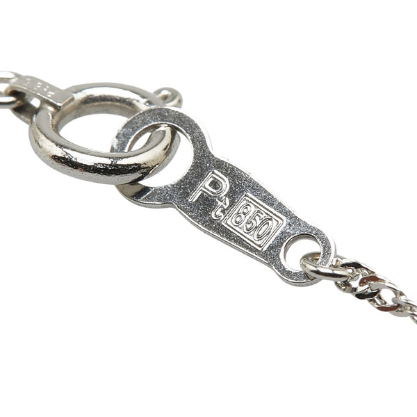 Pt1000 プラチナ Pt850 プラチナ アクアマリン1.70ct ダイヤ0.04ct ペンダントネックレス レディース 【中古】