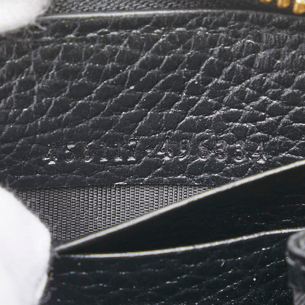 グッチ GGマーモント 長財布 ラウンドファスナー 456117 ブラック レザー メンズ GUCCI 【中古】