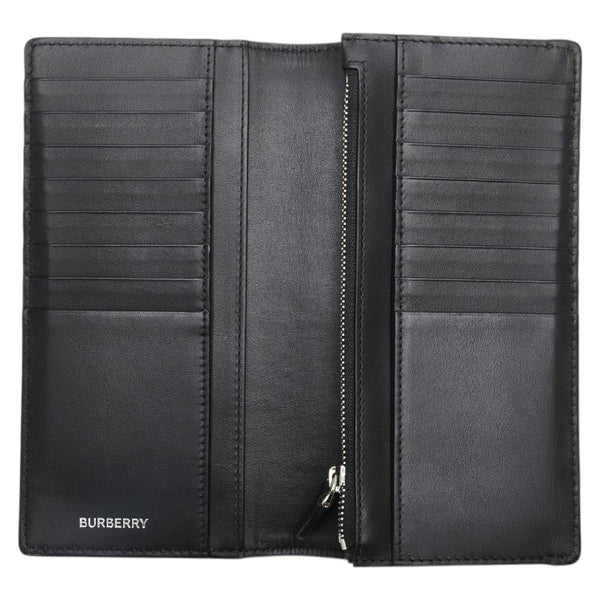バーバリー ノバチェック 長財布 ベージュ ブラック PVC レザー レディース BURBERRY 【中古】