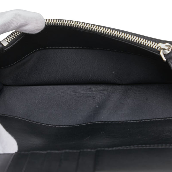 バーバリー ノバチェック 長財布 ベージュ ブラック PVC レザー レディース BURBERRY 【中古】