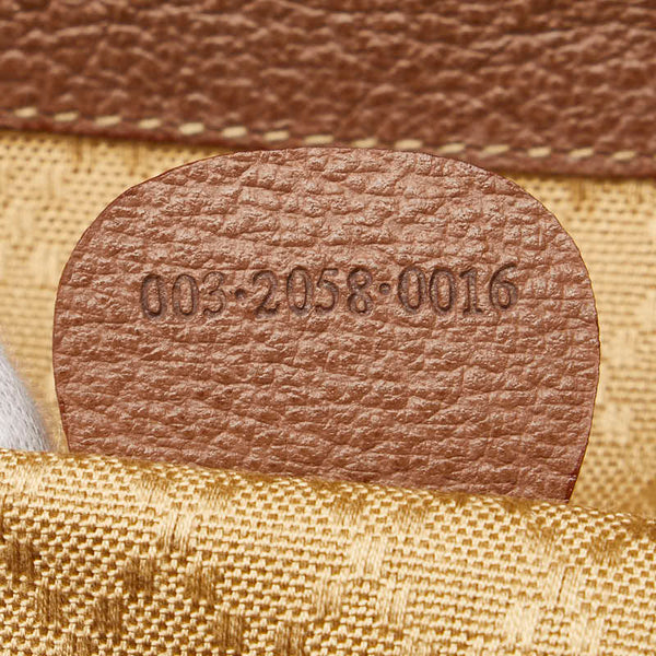 グッチ バンブー リュック バックパック 003 2058 0016 ブラウン レザー スエード レディース GUCCI 【中古】