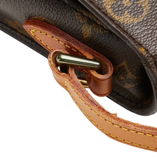 ルイ ヴィトン モノグラム サンクルーMM 斜め掛け ショルダーバッグ M51243 ブラウン PVC レザー レディース LOUIS VUITTON 【中古】