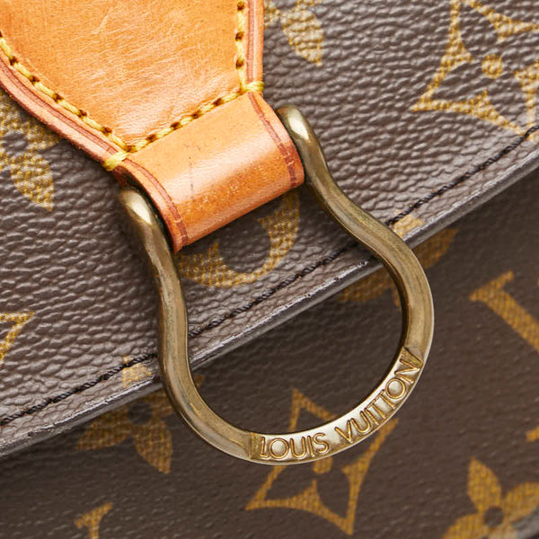ルイ ヴィトン モノグラム サンクルーMM 斜め掛け ショルダーバッグ M51243 ブラウン PVC レザー レディース LOUIS VUITTON 【中古】
