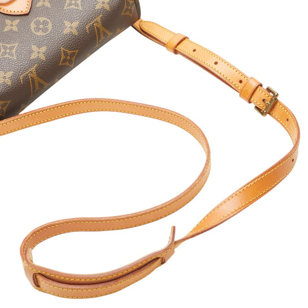 ルイ ヴィトン モノグラム サンクルーMM 斜め掛け ショルダーバッグ M51243 ブラウン PVC レザー レディース LOUIS VUITTON 【中古】