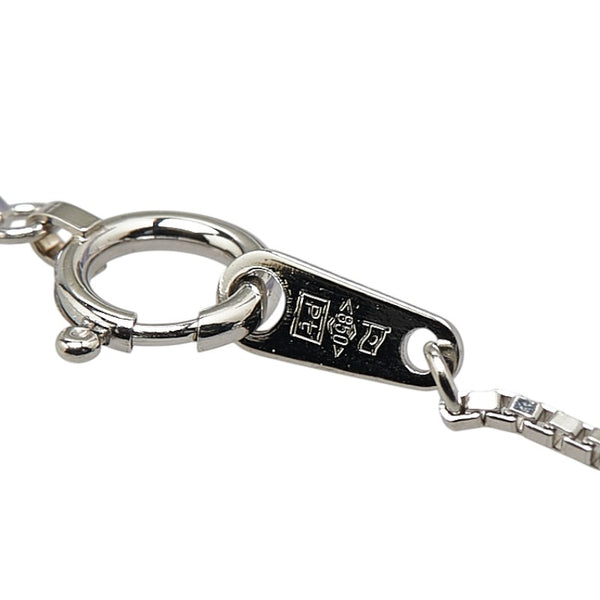 Pt900 プラチナ Pt850 プラチナ エメラルド0.40ct ダイヤ0.24ct ペンダントネックレス レディース 【中古】