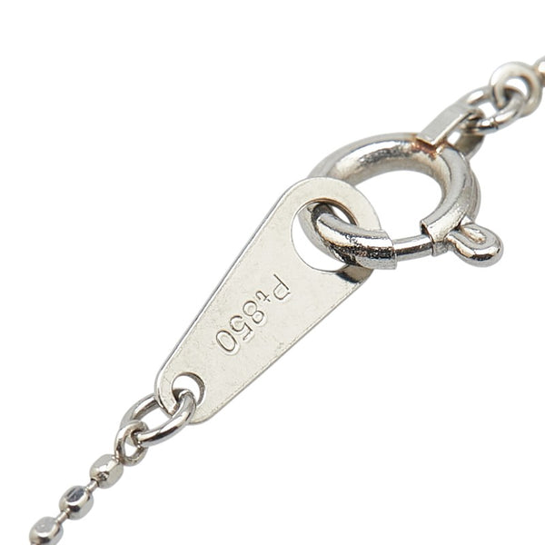 Pt900 プラチナ Pt850 プラチナ ダイヤ0.21ct Take up クロス 十字架 モチーフ ネックレス レディース 【中古】