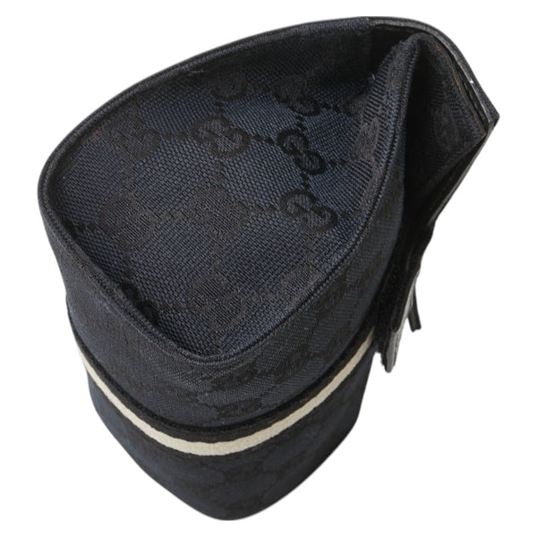グッチ GGキャンバス ポーチ 039 0991 ブラック キャンバス レザー レディース GUCCI 【中古】