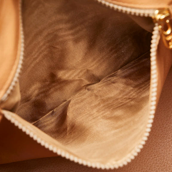セリーヌ マカダム ハンドバッグ ボストンバッグ ブラウン PVC レザー レディース CELINE 【中古】