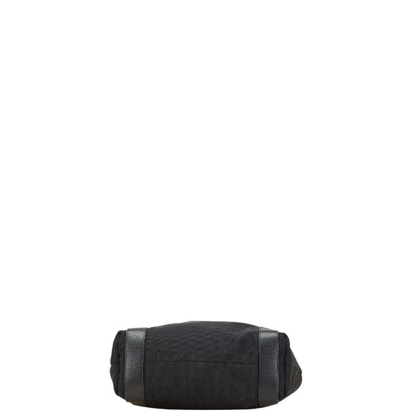 ブルガリ ロゴマニア トートバッグ ハンドバッグ ブラック キャンバス レザー レディース BVLGARI 【中古】
