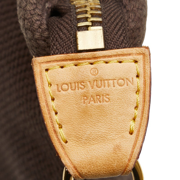 ルイ ヴィトン アンティグア ポシェットプラットPM コスメポーチ M40069 ブラウン キャンバス レディース LOUIS VUITTON 【中古】