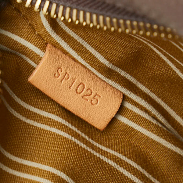 ルイ ヴィトン アンティグア ポシェットプラットPM コスメポーチ M40069 ブラウン キャンバス レディース LOUIS VUITTON 【中古】