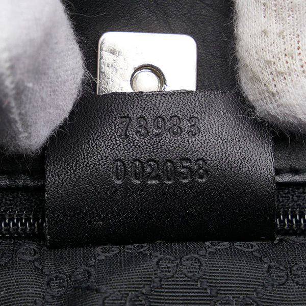 グッチ シェリーライン ショルダーバッグ トートバッグ 73983 ブラック マルチカラー デニム レザー レディース GUCCI 【中古】