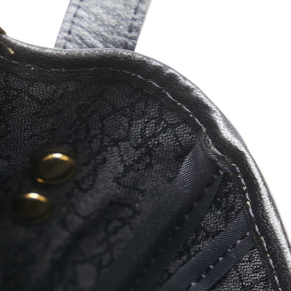 サンローラン YSLモノグラム ショルダーバッグ パープル ブラック レザー レディース SAINT LAURENT 【中古】