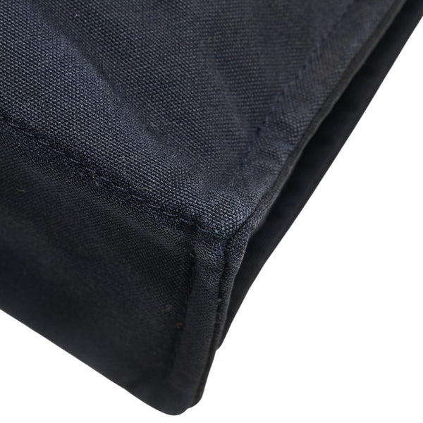 エルメス フールトゥPM ハンドバッグ トートバッグ ネイビー ブラウン キャンバス レディース HERMES 【中古】