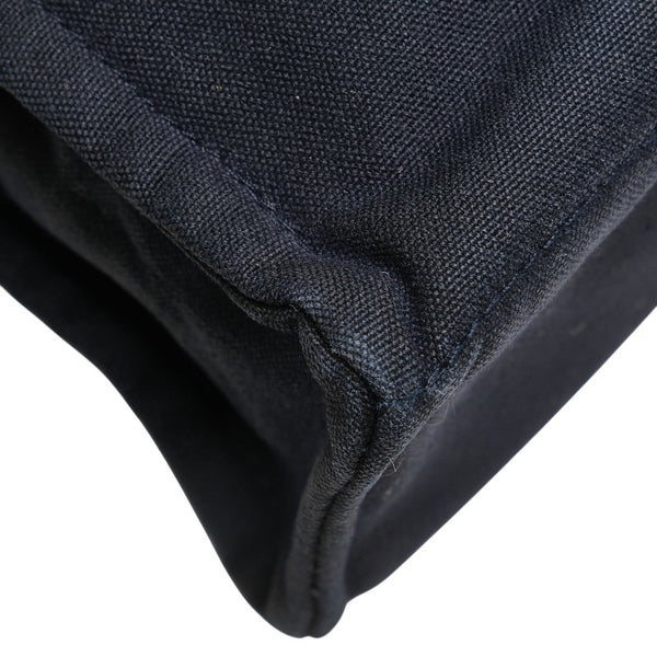 エルメス フールトゥPM ハンドバッグ トートバッグ ネイビー ブラウン キャンバス レディース HERMES 【中古】