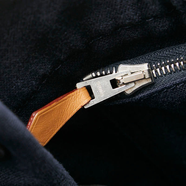 エルメス フールトゥPM ハンドバッグ トートバッグ ネイビー ブラウン キャンバス レディース HERMES 【中古】