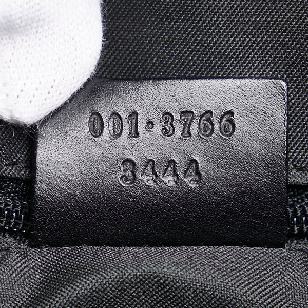 グッチ GGキャンバス トートバッグ ワンショルダーバッグ 001.3766.3444 ブラック キャンバス レザー レディース GUCCI 【中古】