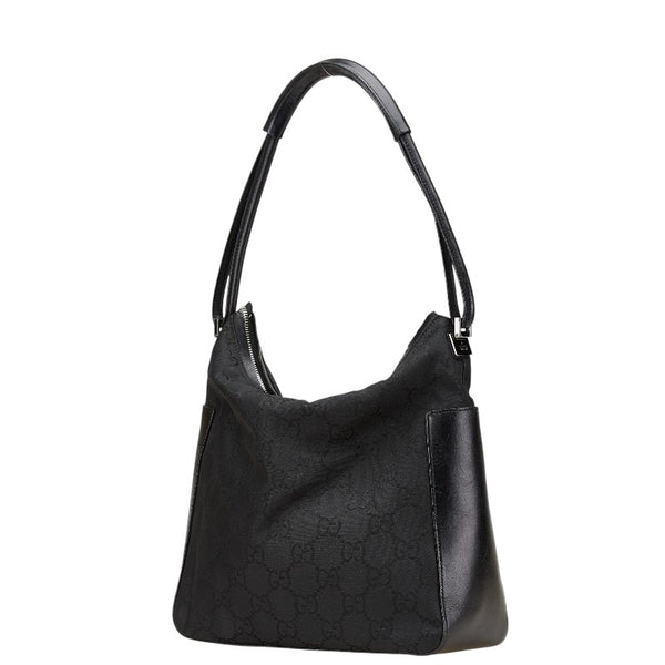 グッチ GGキャンバス トートバッグ ワンショルダーバッグ 001.3766.3444 ブラック キャンバス レザー レディース GUCCI 【中古】