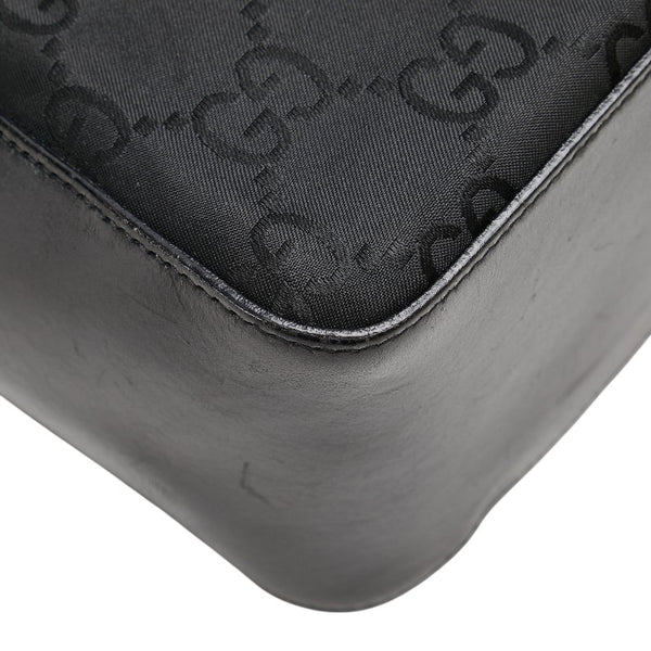 グッチ GGキャンバス トートバッグ ワンショルダーバッグ 001.3766.3444 ブラック キャンバス レザー レディース GUCCI 【中古】