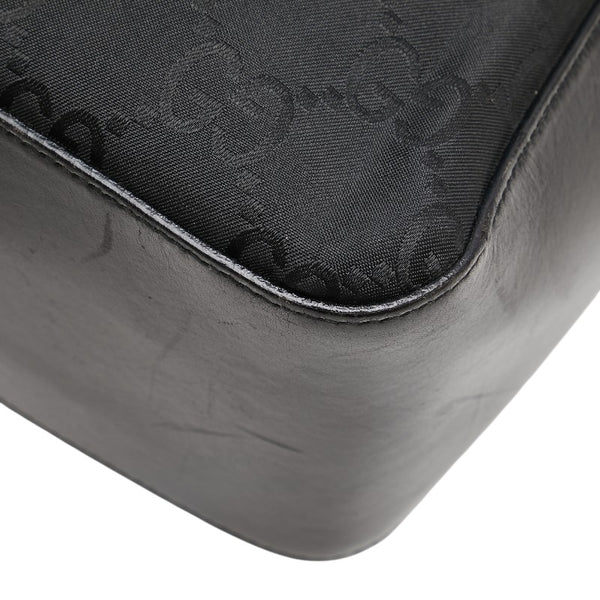グッチ GGキャンバス トートバッグ ワンショルダーバッグ 001.3766.3444 ブラック キャンバス レザー レディース GUCCI 【中古】