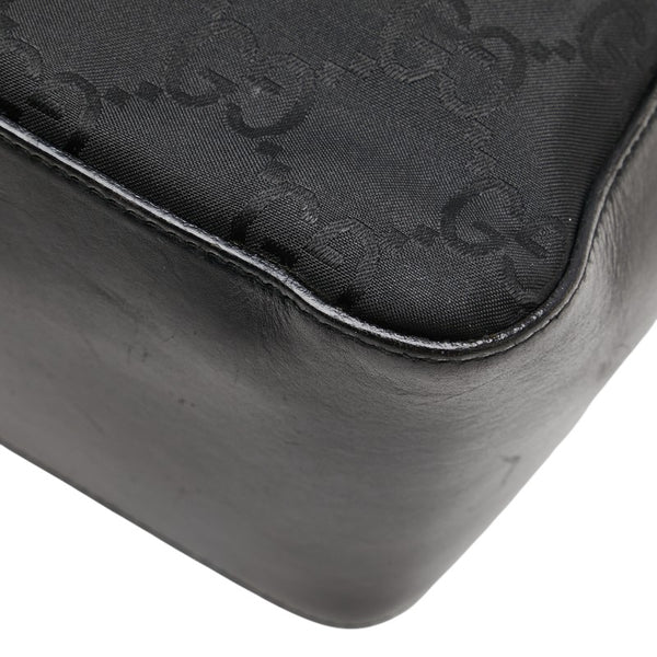 グッチ GGキャンバス トートバッグ ワンショルダーバッグ 001.3766.3444 ブラック キャンバス レザー レディース GUCCI 【中古】