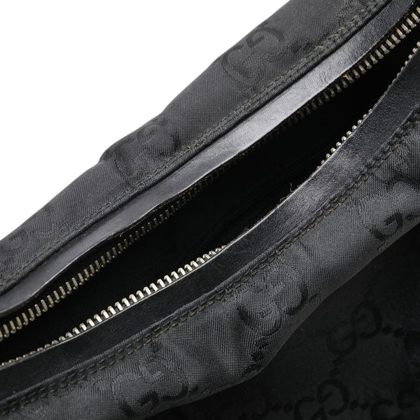グッチ GGキャンバス トートバッグ ワンショルダーバッグ 001.3766.3444 ブラック キャンバス レザー レディース GUCCI 【中古】