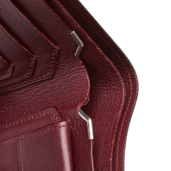 カルティエ マストライン 二つ折り財布 ブラック レザー メンズ CARTIER 【中古】