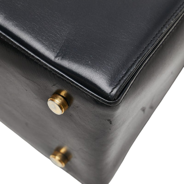 サルヴァトーレフェラガモ ガンチーニ ハンドバッグ ショルダーバッグ 2WAY E210536 ブラック レザー レディース Salvatore Ferragamo 【中古】