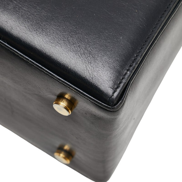 サルヴァトーレフェラガモ ガンチーニ ハンドバッグ ショルダーバッグ 2WAY E210536 ブラック レザー レディース Salvatore Ferragamo 【中古】