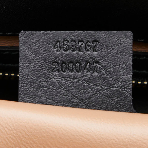 グッチ バンブー ニムフェア パイソン ハンドバッグ ショルダーバッグ 2WAY 453767 ベージュ ブラック レザー レディース GUCCI 【中古】