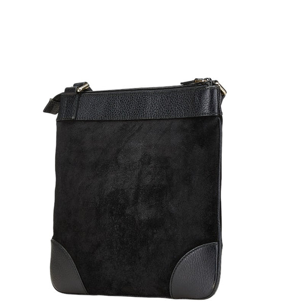 グッチ グッチシマ ショルダーバッグ 272396 ブラック レザー スエード レディース GUCCI 【中古】