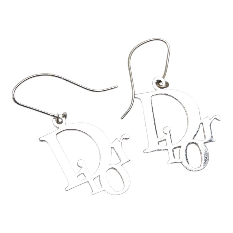 ディオール ロゴ ピアス シルバー メタル レディース Dior 【中古】