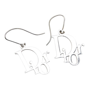 ディオール ロゴ ピアス シルバー メタル レディース Dior 【中古】