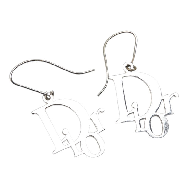 ディオール ロゴ ピアス シルバー メタル レディース Dior 【中古】