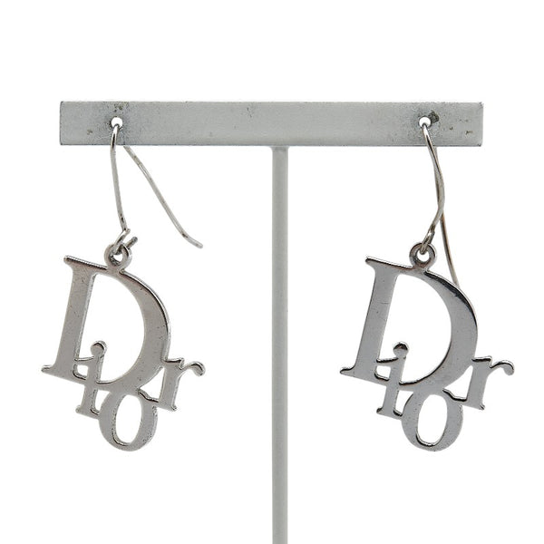 ディオール ロゴ ピアス シルバー メタル レディース Dior 【中古】