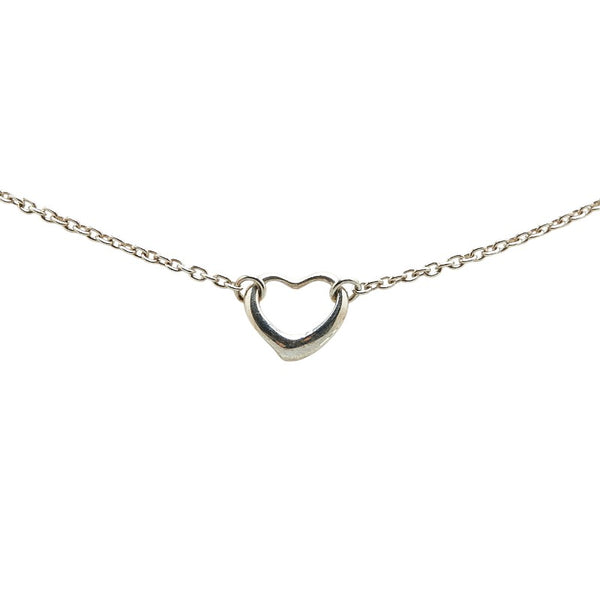 ティファニー エルサ ペレッティ 3P オープンハート  ネックレス スターリングシルバー レディース TIFFANY&Co. 【中古】