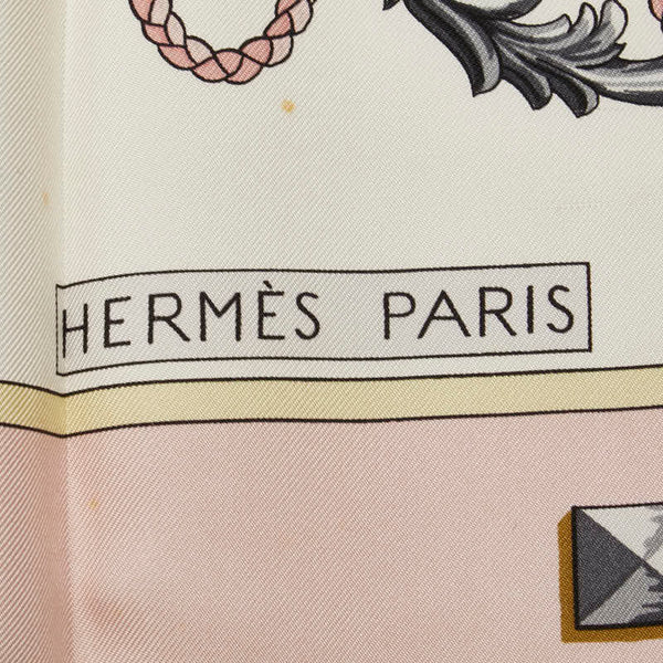 エルメス カレ90 LES CLES THE KEYS RARE 鍵 スカーフ ピンク マルチカラー レディース HERMES 【中古】