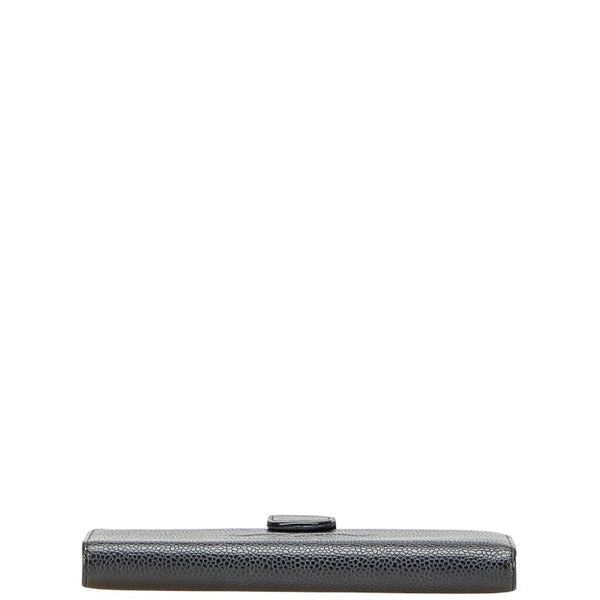 シャネル ココマーク 長財布 ブラック キャビアスキン レディース CHANEL 【中古】