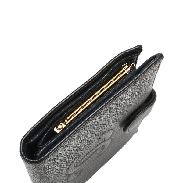 シャネル ココマーク 長財布 ブラック キャビアスキン レディース CHANEL 【中古】