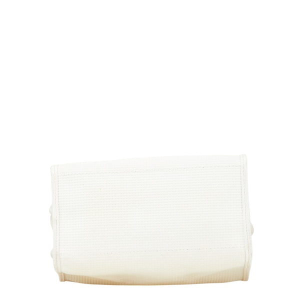サンローラン YSLモノグラム ショルダーバッグ ホワイト レザー レディース SAINT LAURENT 【中古】