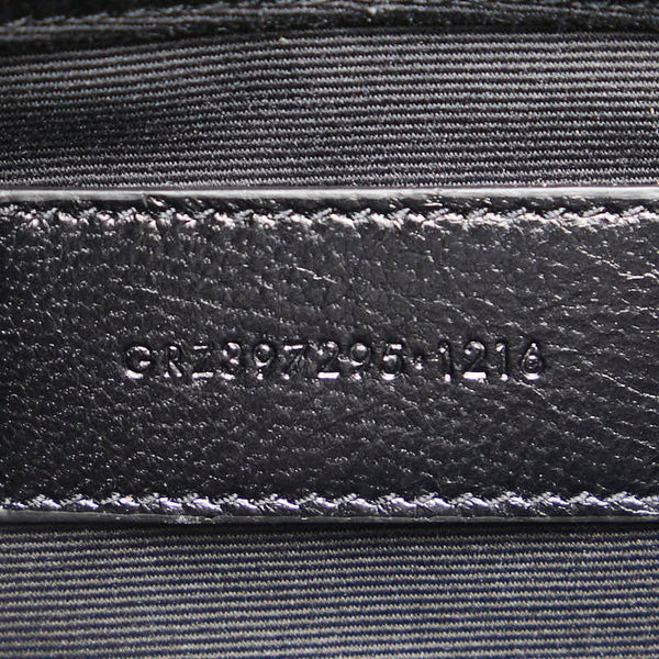 サンローラン スター 星 クラッチバッグ セカンドバッグ 397295 シルバー ブラック レザー レディース SAINT LAURENT 【中古】