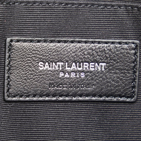 サンローラン スター 星 クラッチバッグ セカンドバッグ 397295 シルバー ブラック レザー レディース SAINT LAURENT 【中古】