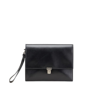 サンローラン クラッチバッグ セカンドバッグ ブラック レザー レディース SAINT LAURENT 【中古】