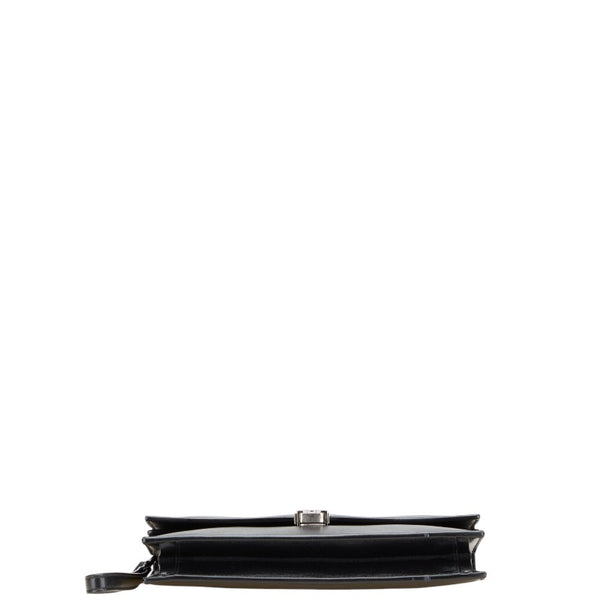 サンローラン クラッチバッグ セカンドバッグ ブラック レザー レディース SAINT LAURENT 【中古】