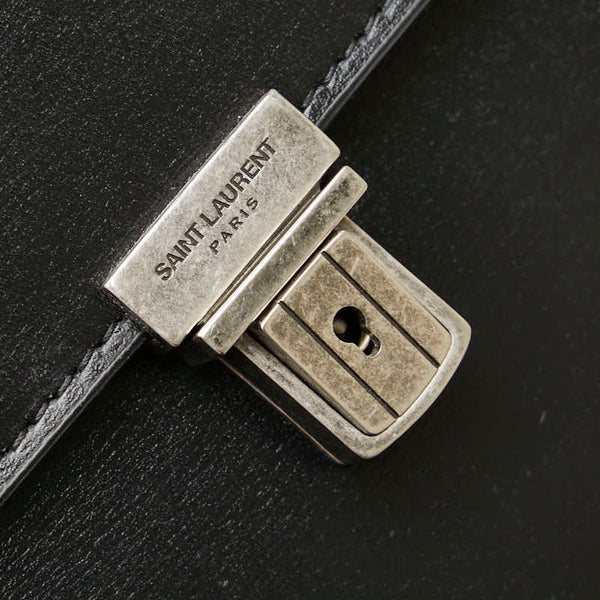 サンローラン クラッチバッグ セカンドバッグ ブラック レザー レディース SAINT LAURENT 【中古】