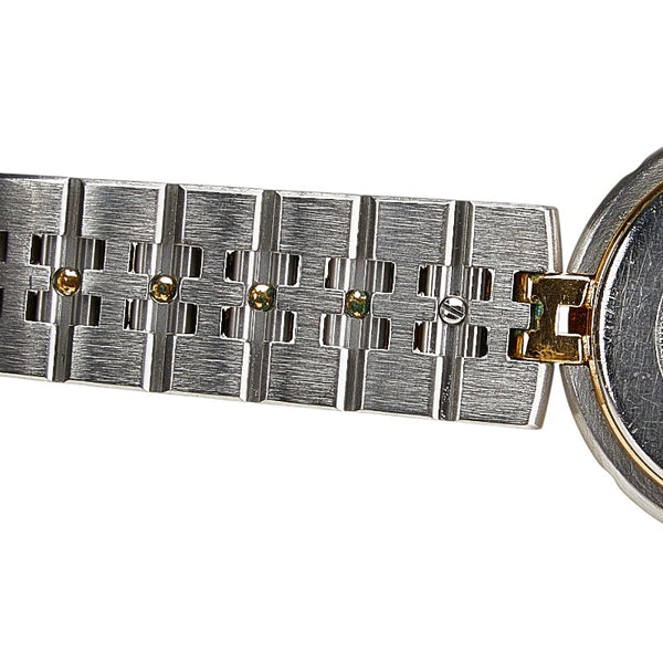 エルメス プロフィール 腕時計 クオーツ ベージュ文字盤 ステンレススチール メッキ レディース HERMES 【中古】