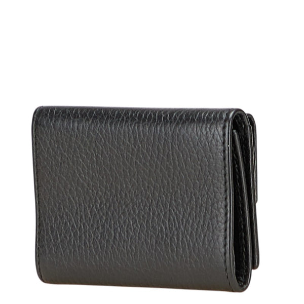 グッチ GGマーモント ミニ財布 二つ折り財布 523277 ブラック レザー レディース GUCCI 【中古】