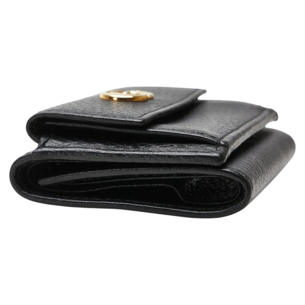 グッチ GGマーモント ミニ財布 二つ折り財布 523277 ブラック レザー レディース GUCCI 【中古】