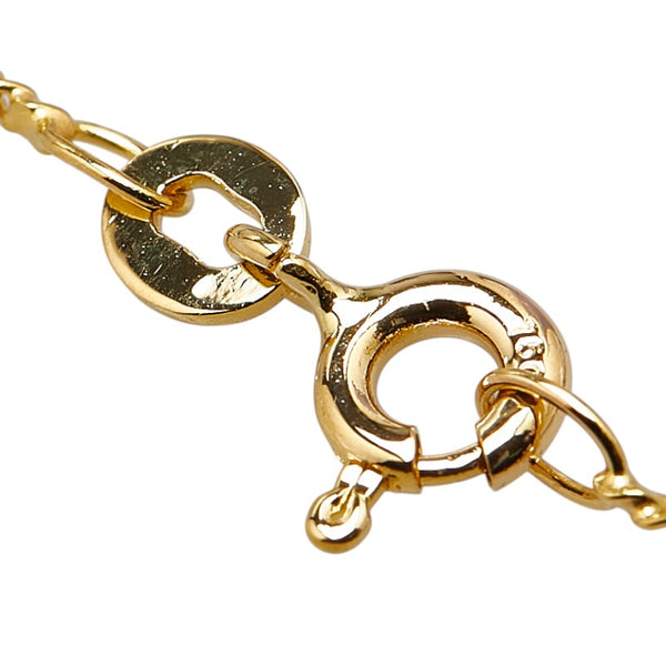 K18YG イエローゴールド ルビー ダイヤ0.13ct 蝶 パピヨン バタフライ モチーフ ペンダントネックレス レディース 【中古】