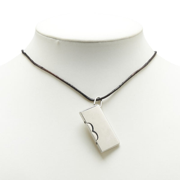 エルメス symbole シンボル ペンダント 2点セット シルバー メタル レザー レディース HERMES 【中古】